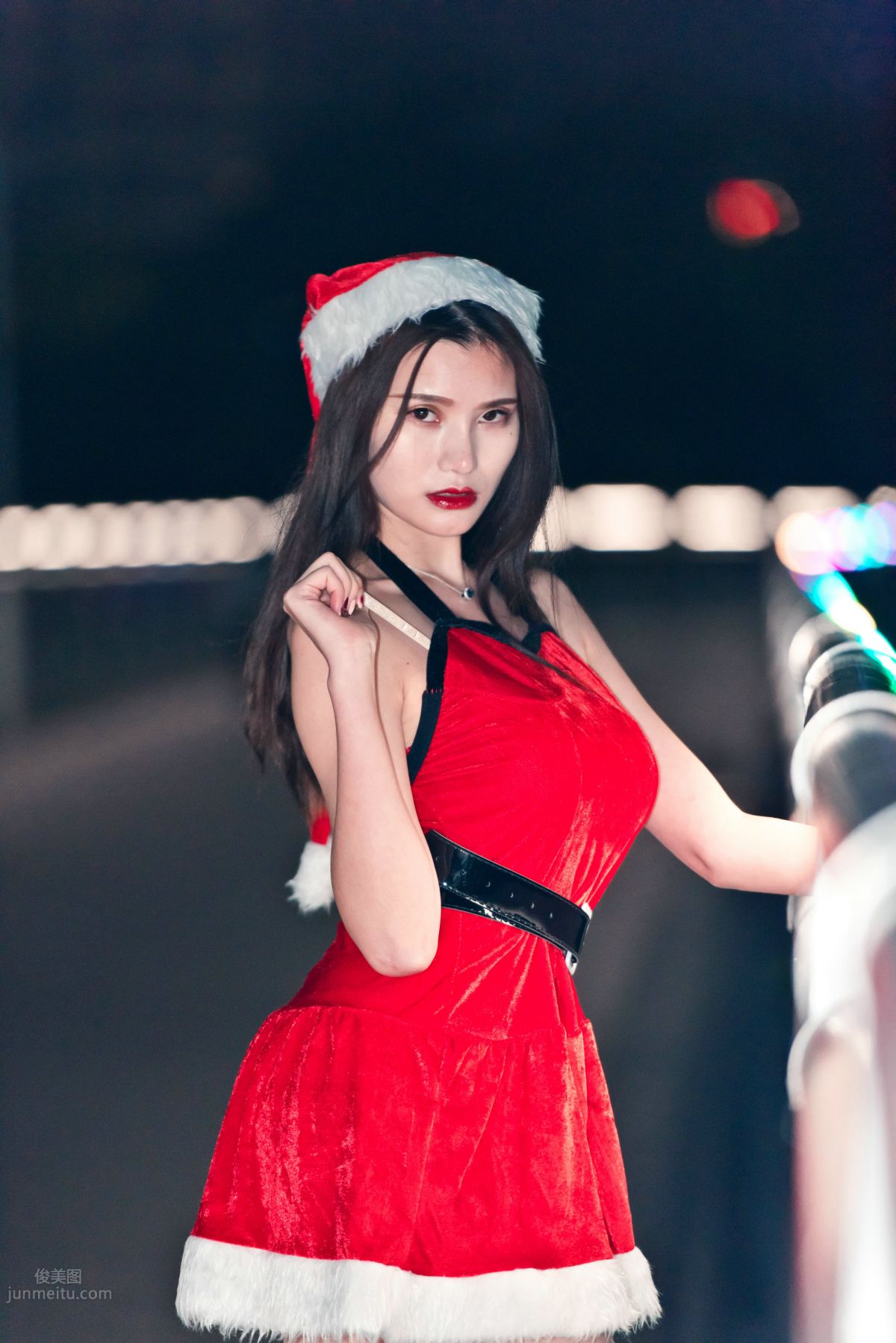 [Mojing Street] 124 The Ultimate Flesh Stockings Christmas Beauty Ting Ting in the Cold Wind photo 109