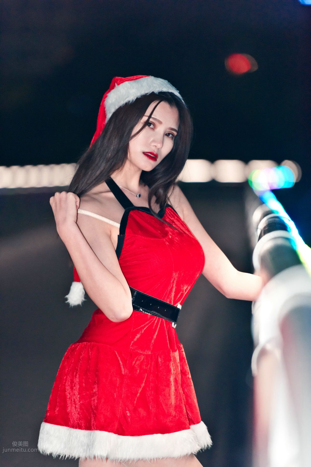 [Mojing Street] 124 The Ultimate Flesh Stockings Christmas Beauty Ting Ting in the Cold Wind photo 110