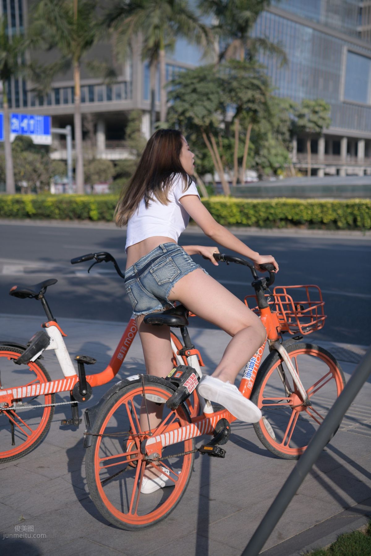 [Mojing Street] 126 Very Sexy Denim Hot Pants Girl photo 252