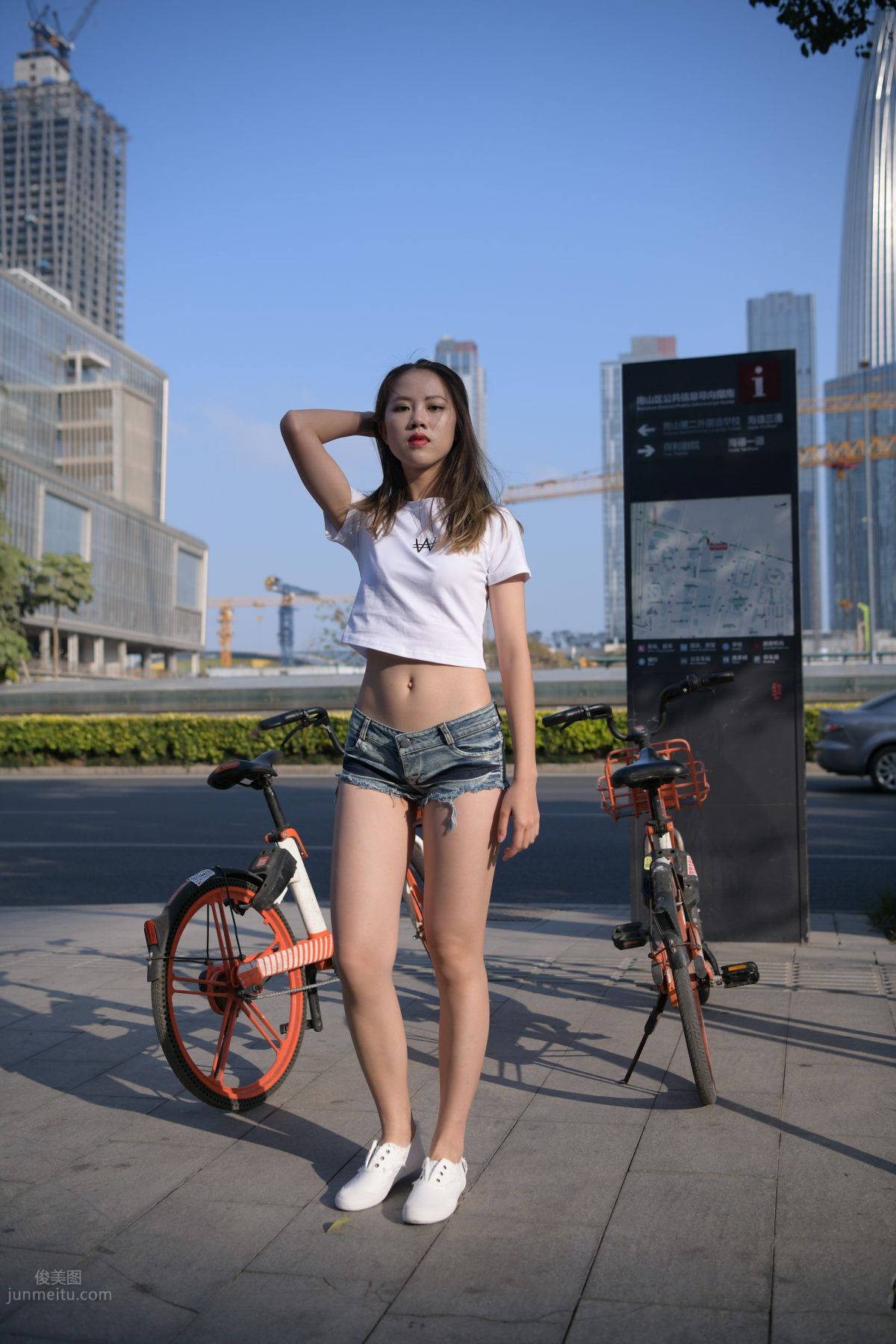 [Mojing Street] 126 Very Sexy Denim Hot Pants Girl photo 257