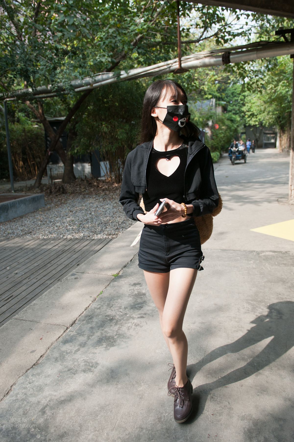[Mojing Street] 132 Girl with Flesh-Colored Stockings and Beautiful Legs at the Football Field, Your Smile Cannot Be Hidden by a Mask photo 56