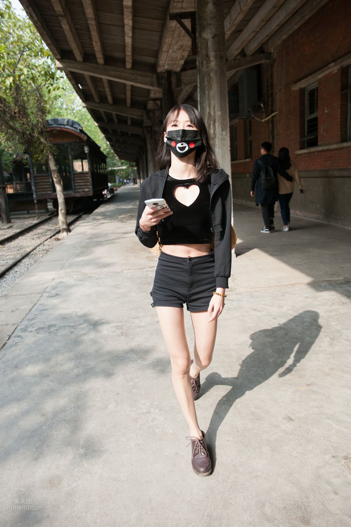 [Mojing Street] 132 Girl with Flesh-Colored Stockings and Beautiful Legs at the Football Field, Your Smile Cannot Be Hidden by a Mask photo 58