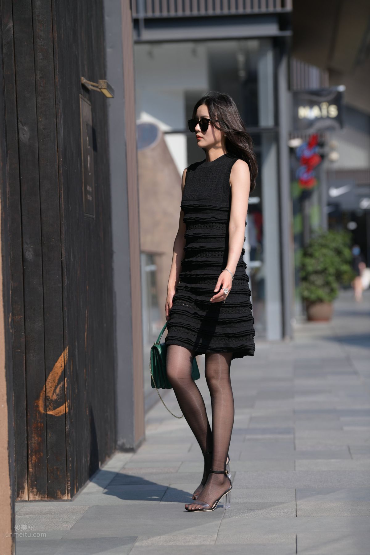[Mojing Street] 145 Sexy Charming Black Dress Young Lady photo 74
