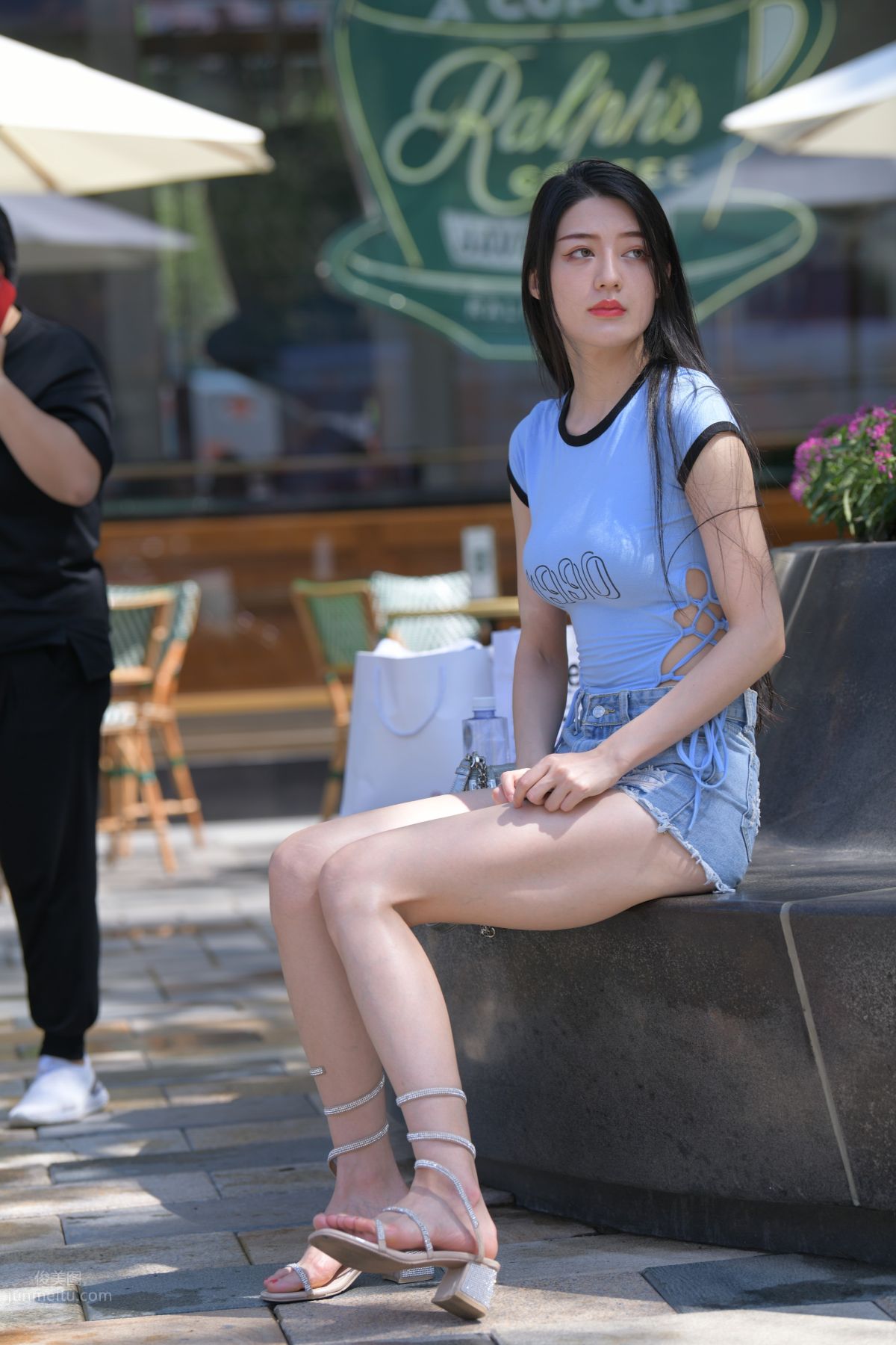[Mojing Street] 149 Blue Denim Hot Pants Beauty photo 10