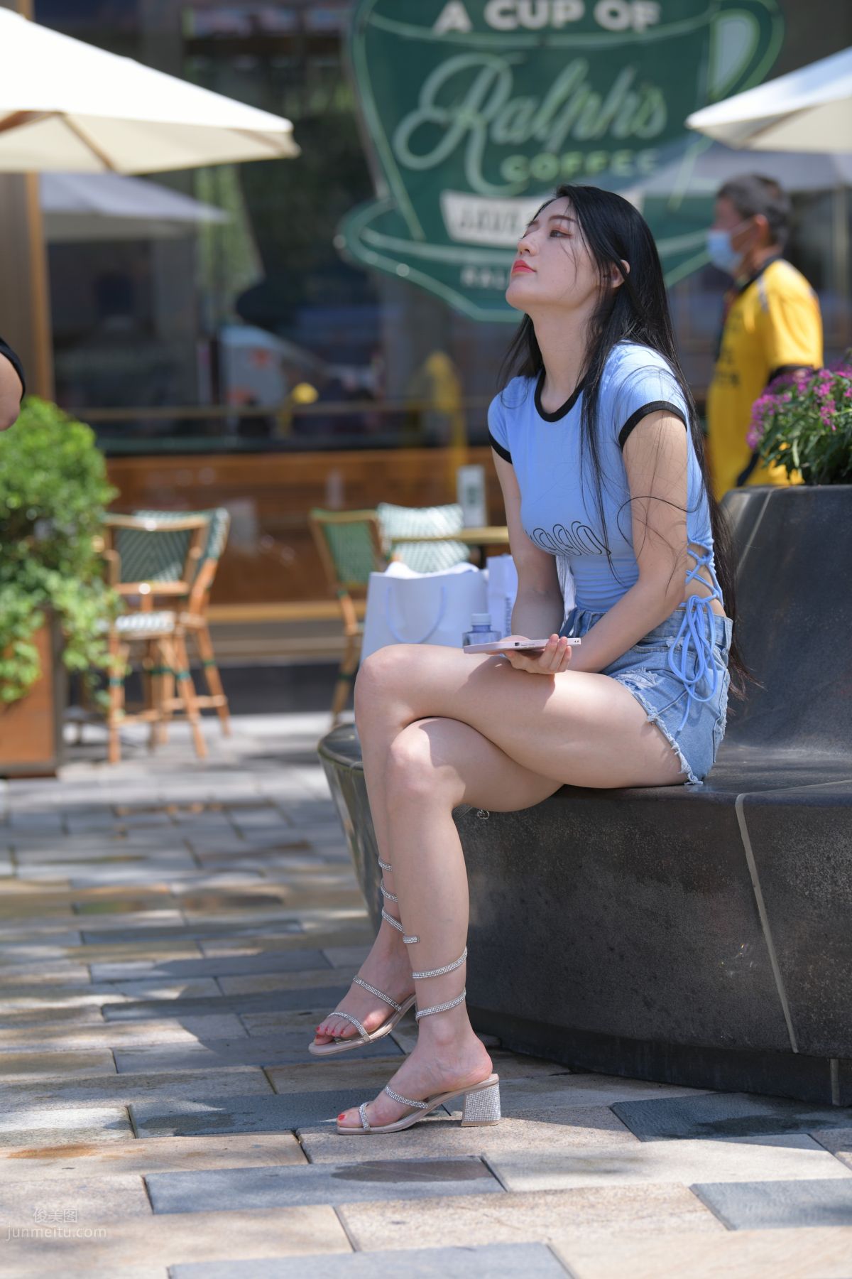 [Mojing Street] 149 Blue Denim Hot Pants Beauty photo 16