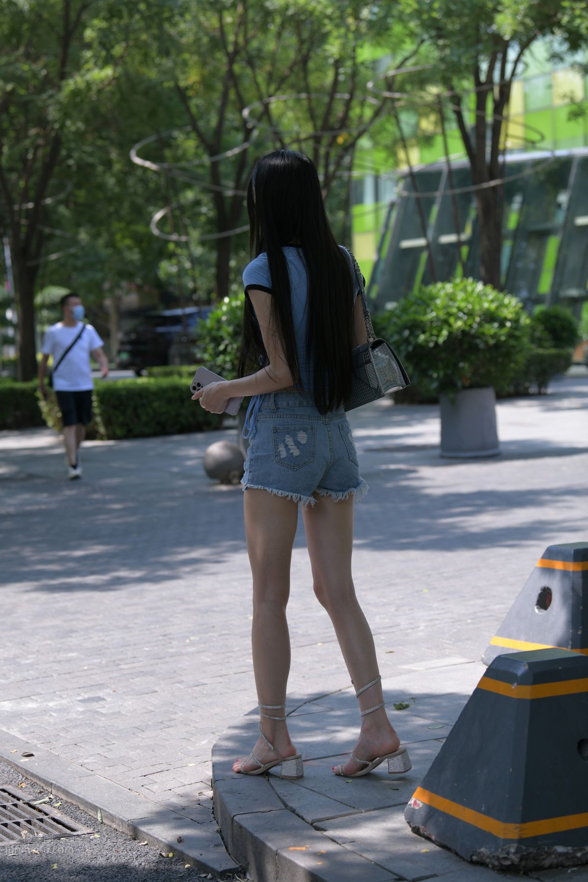 [Mojing Street] 149 Blue Denim Hot Pants Beauty photo 25