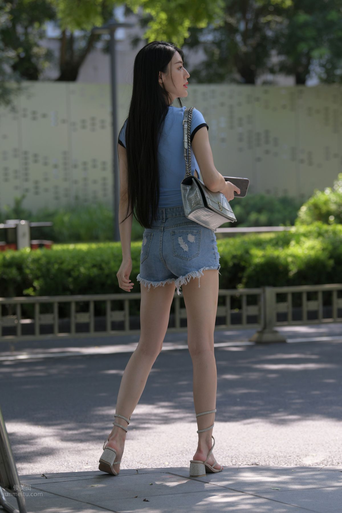 [Mojing Street] 149 Blue Denim Hot Pants Beauty photo 38