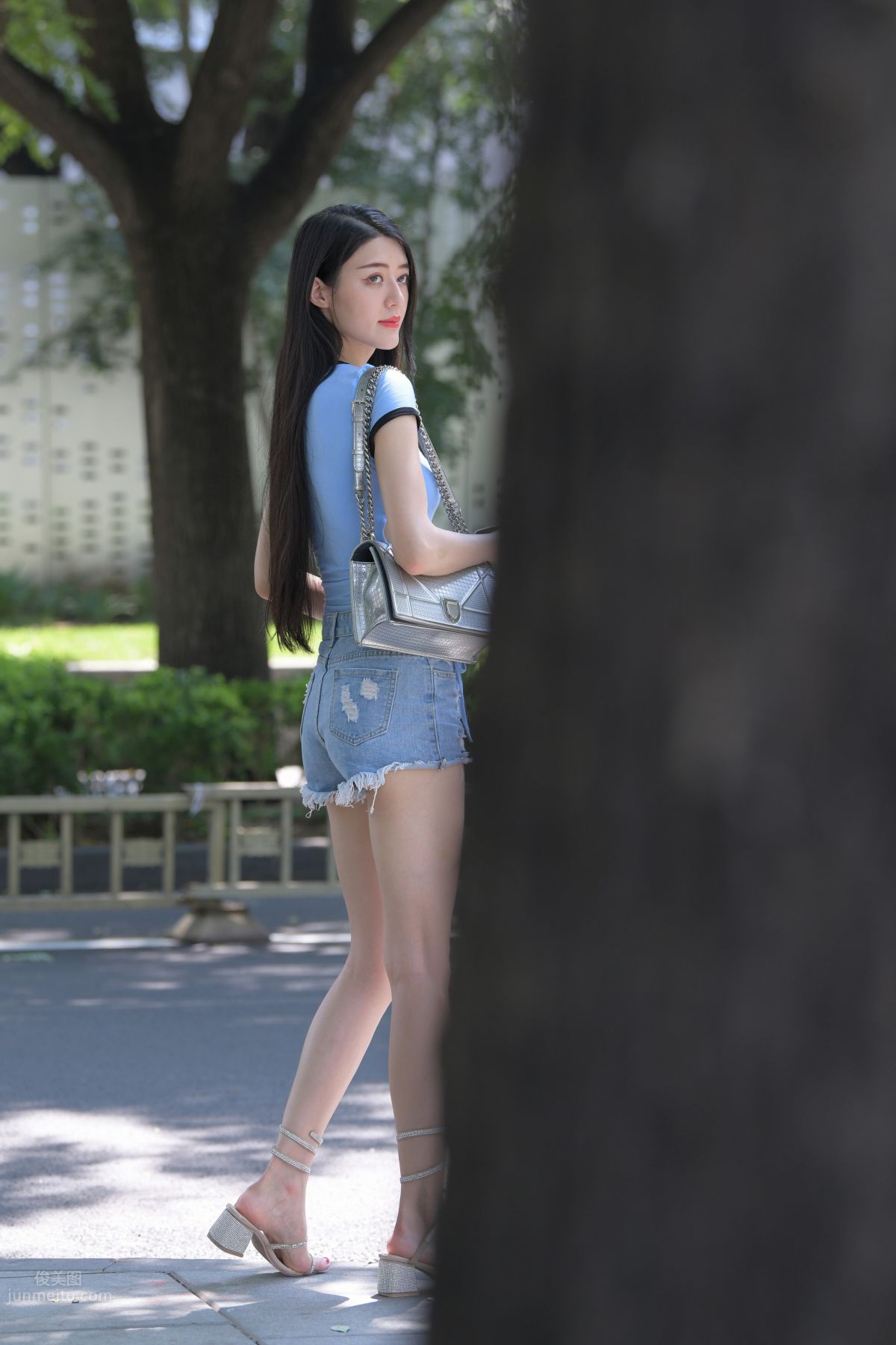 [Mojing Street] 149 Blue Denim Hot Pants Beauty photo 42