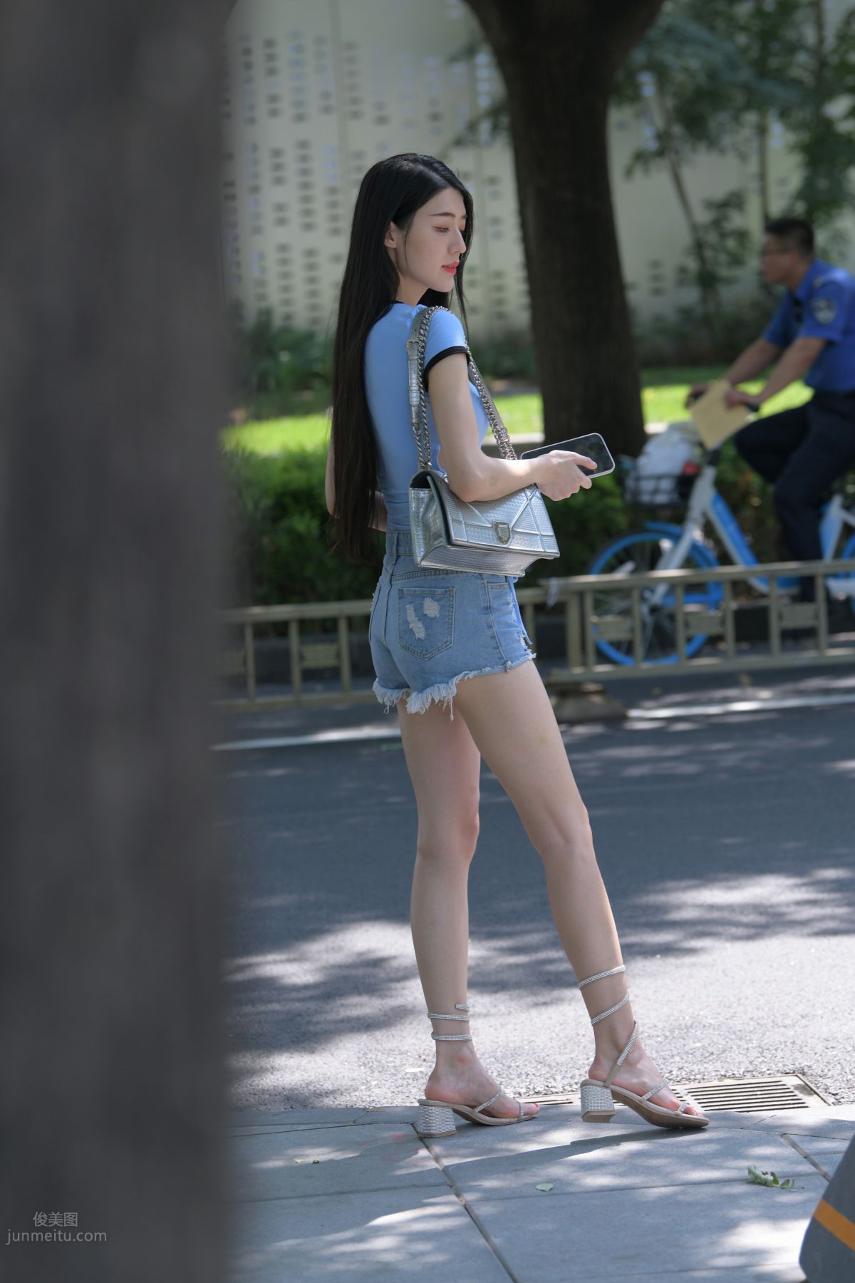 [Mojing Street] 149 Blue Denim Hot Pants Beauty photo 43