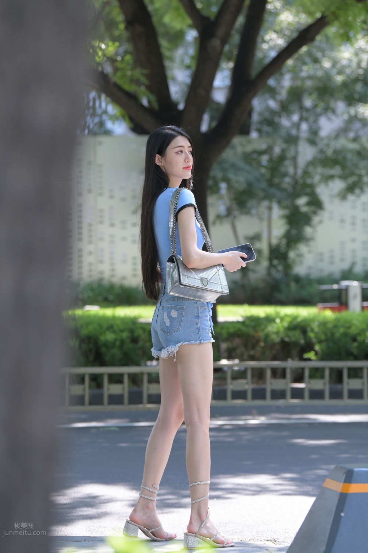 [Mojing Street] 149 Blue Denim Hot Pants Beauty photo 47