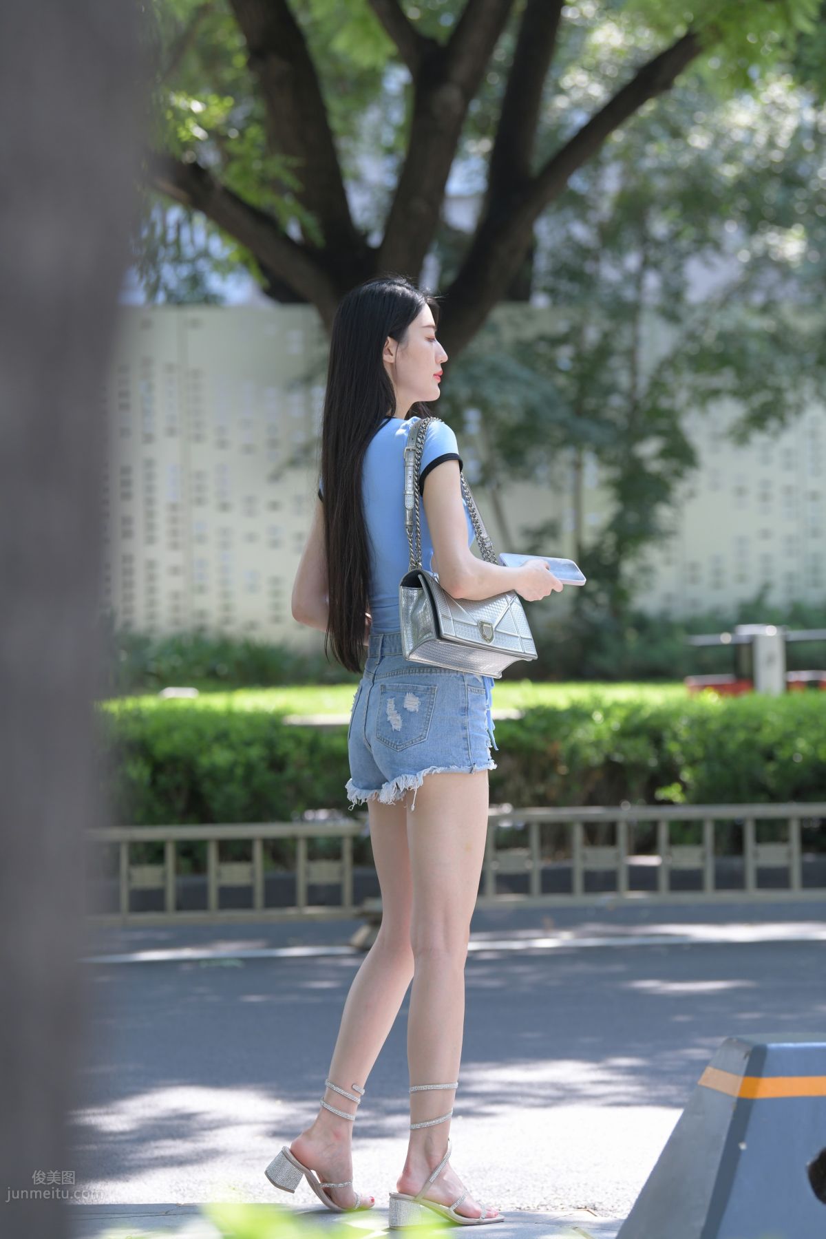 [Mojing Street] 149 Blue Denim Hot Pants Beauty photo 48
