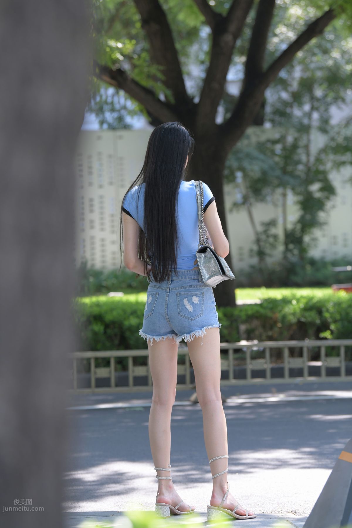 [Mojing Street] 149 Blue Denim Hot Pants Beauty photo 50