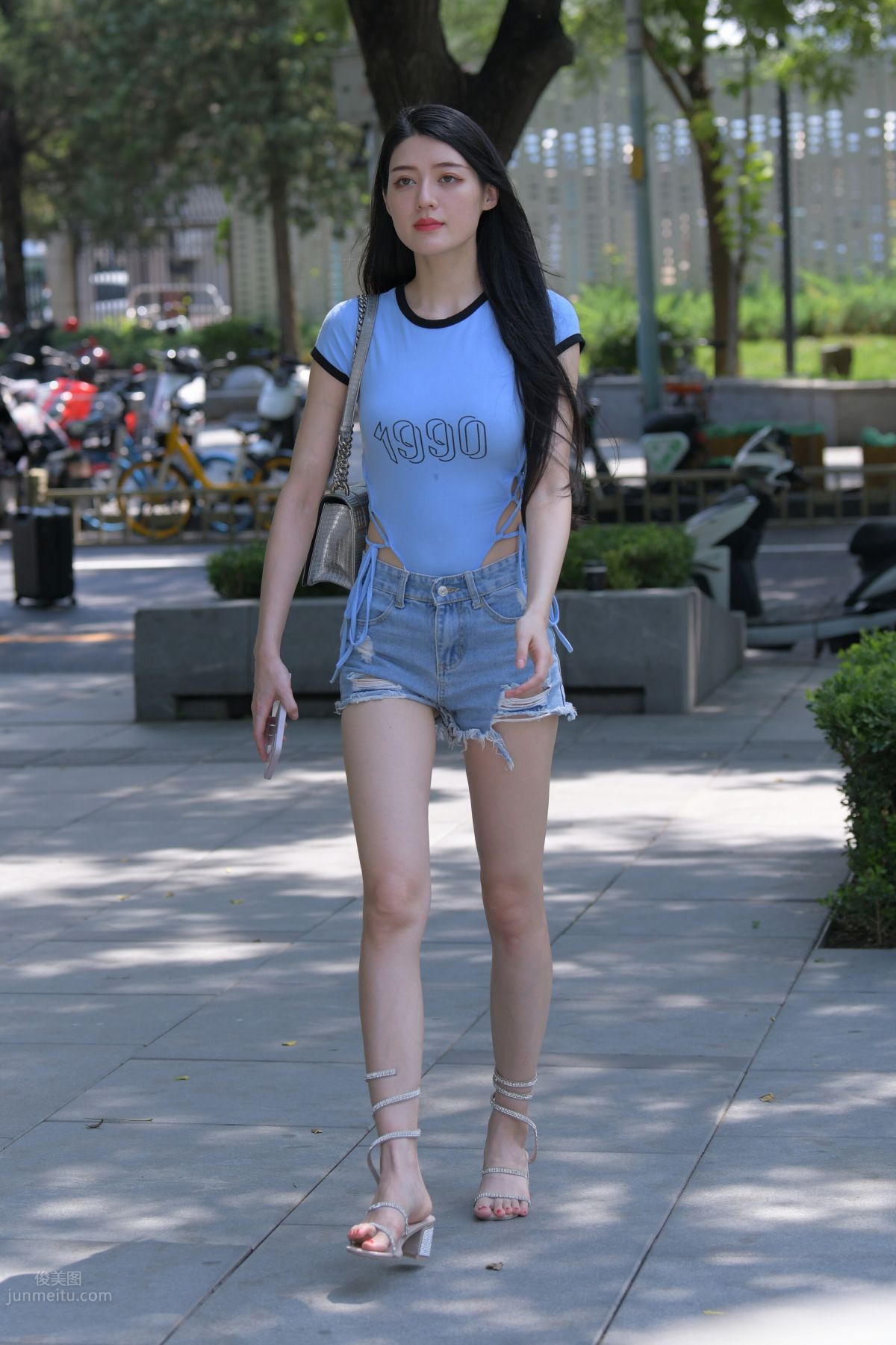 [Mojing Street] 149 Blue Denim Hot Pants Beauty photo 72