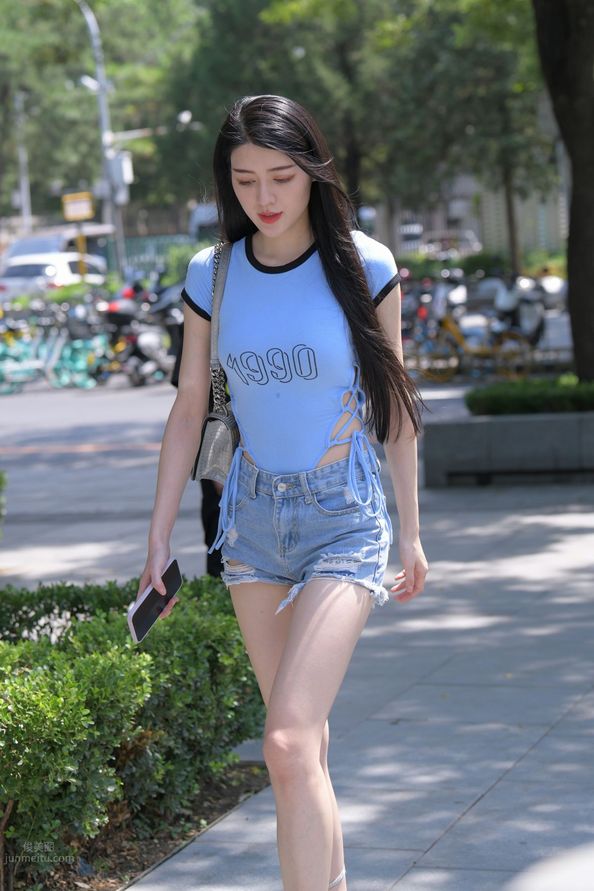 [Mojing Street] 149 Blue Denim Hot Pants Beauty photo 78