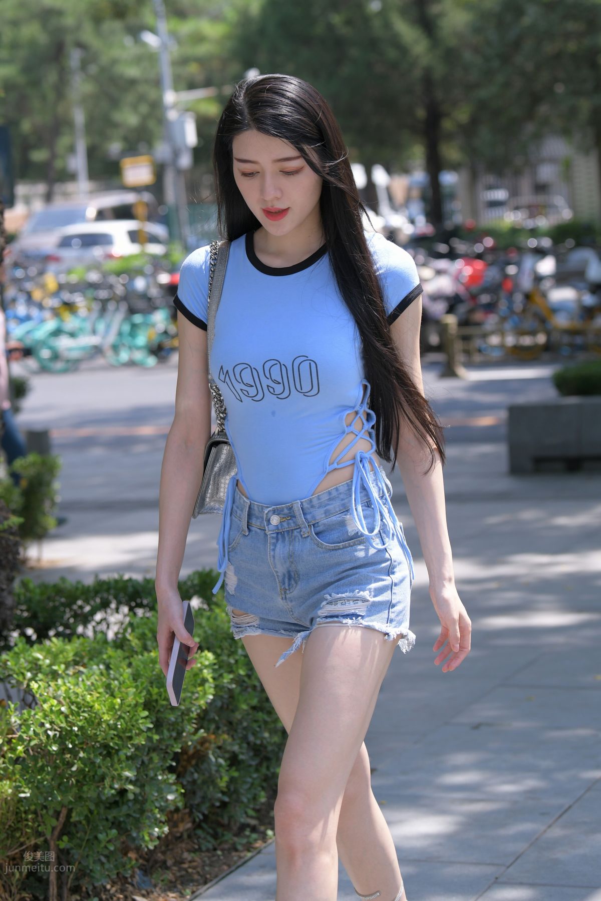 [Mojing Street] 149 Blue Denim Hot Pants Beauty photo 79