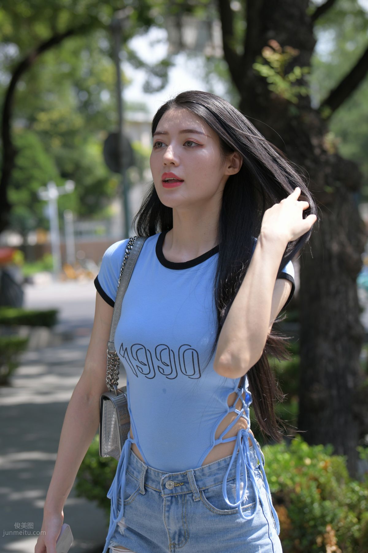 [Mojing Street] 149 Blue Denim Hot Pants Beauty photo 81