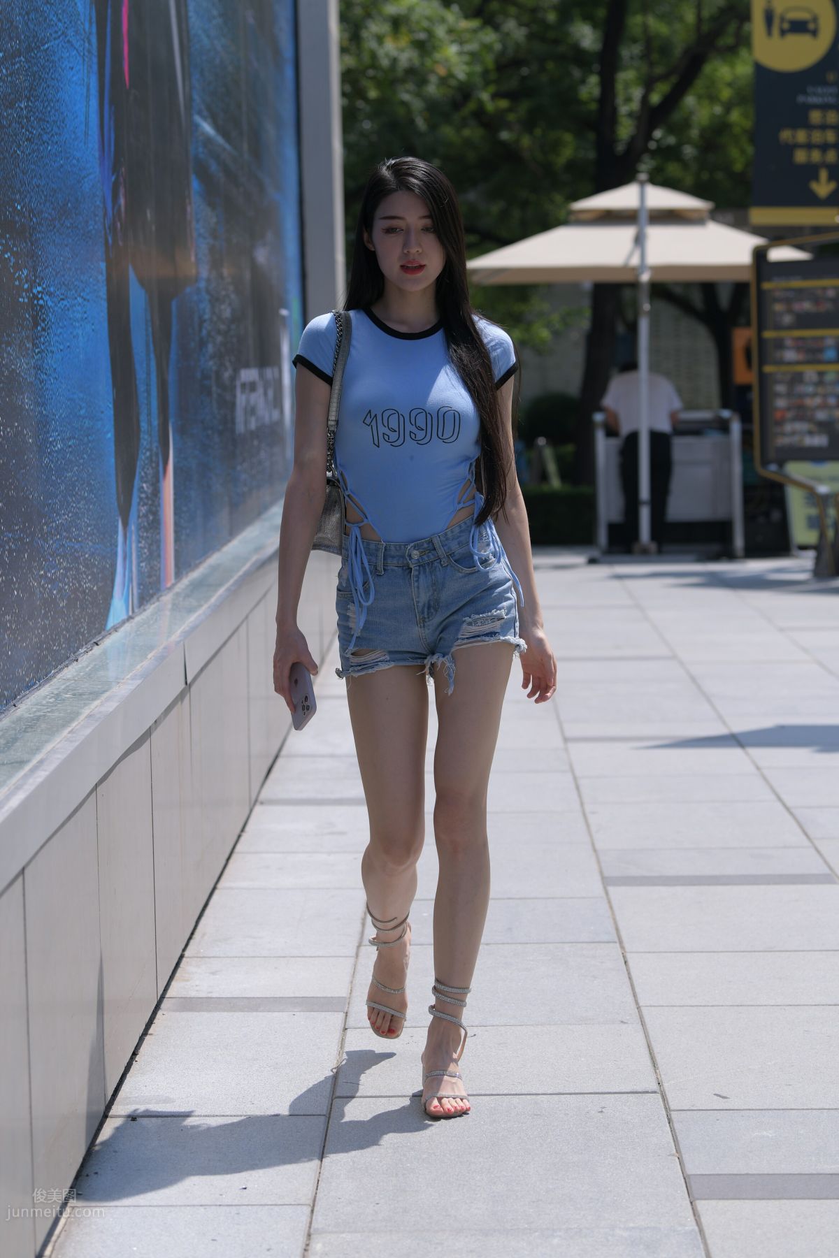 [Mojing Street] 149 Blue Denim Hot Pants Beauty photo 87