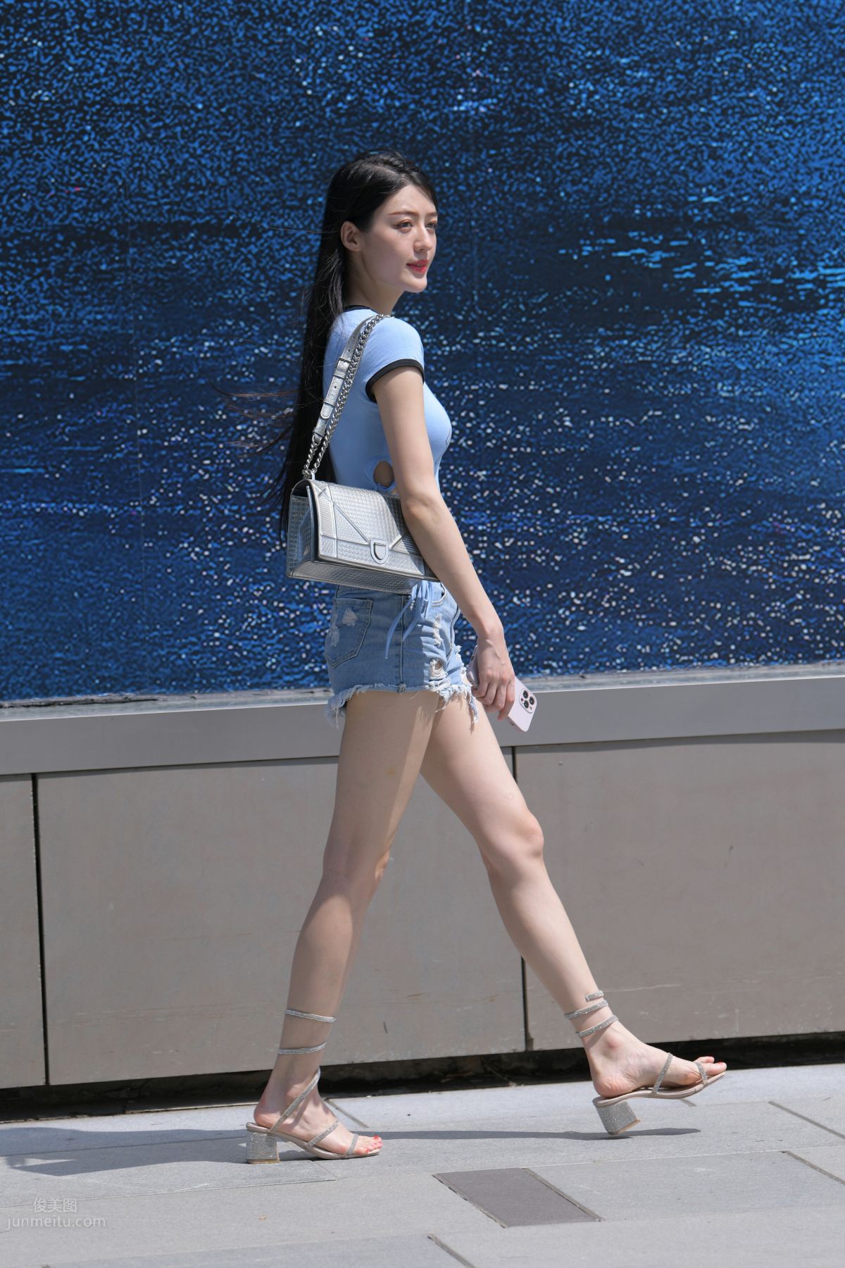 [Mojing Street] 149 Blue Denim Hot Pants Beauty photo 93