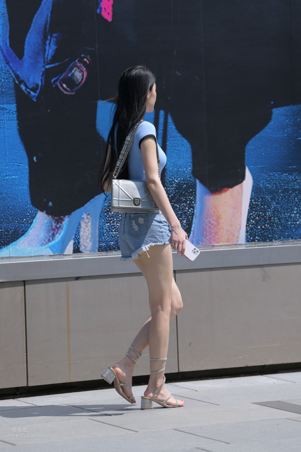 [Mojing Street] 149 Blue Denim Hot Pants Beauty photo 94