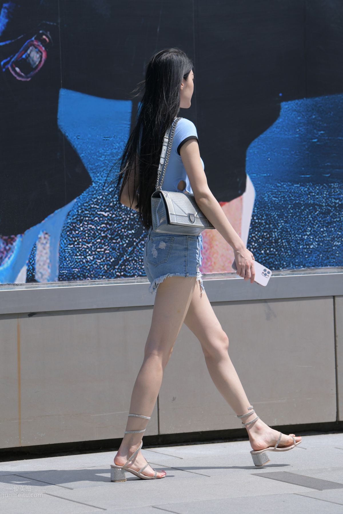 [Mojing Street] 149 Blue Denim Hot Pants Beauty photo 95