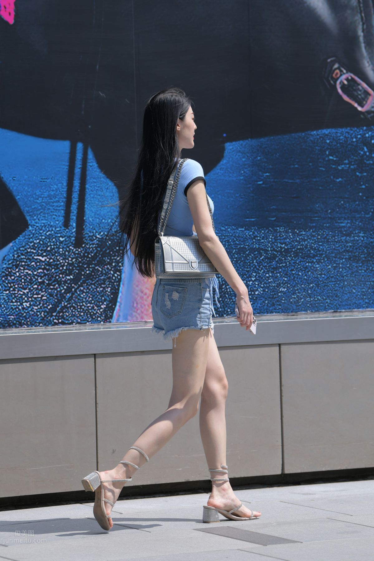 [Mojing Street] 149 Blue Denim Hot Pants Beauty photo 96