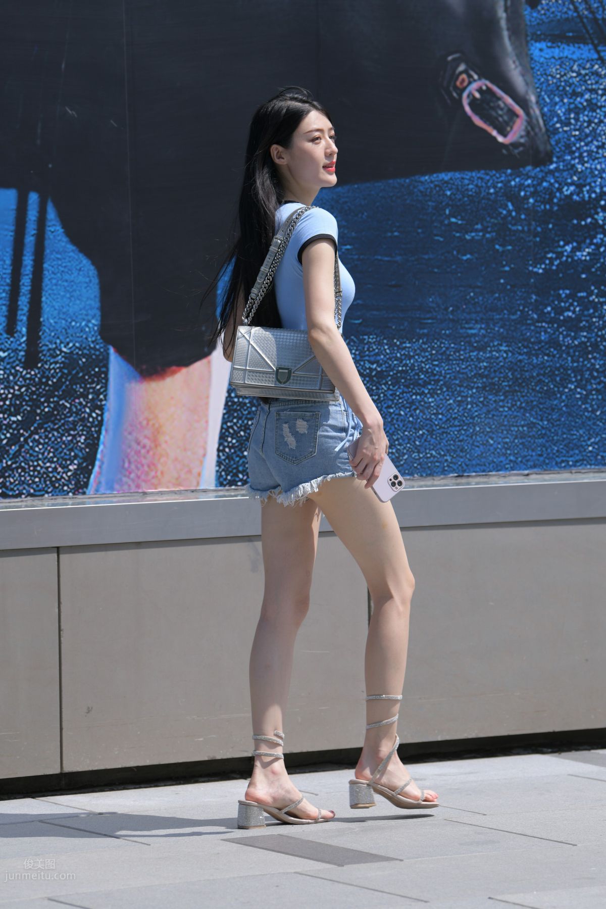 [Mojing Street] 149 Blue Denim Hot Pants Beauty photo 97