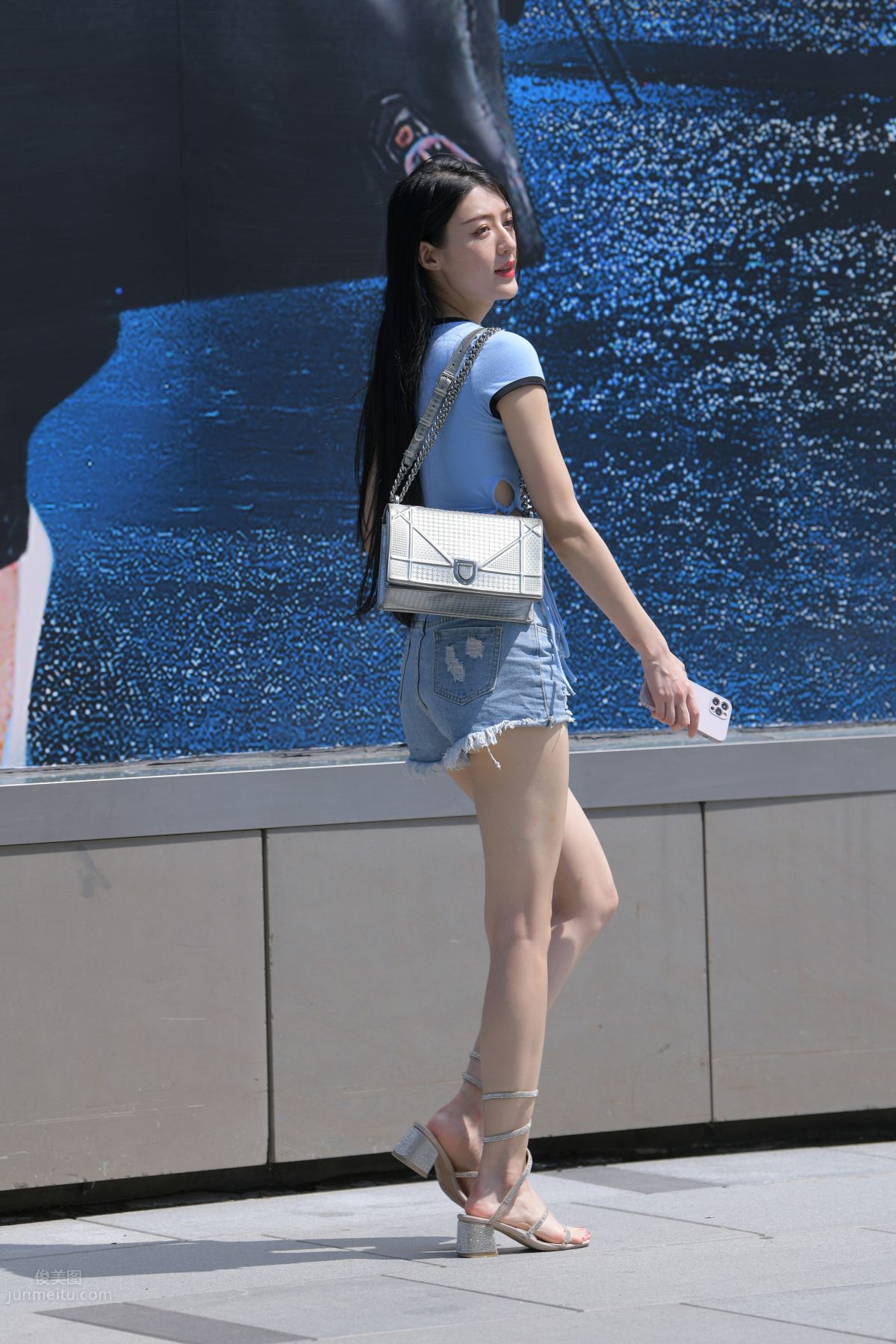 [Mojing Street] 149 Blue Denim Hot Pants Beauty photo 98