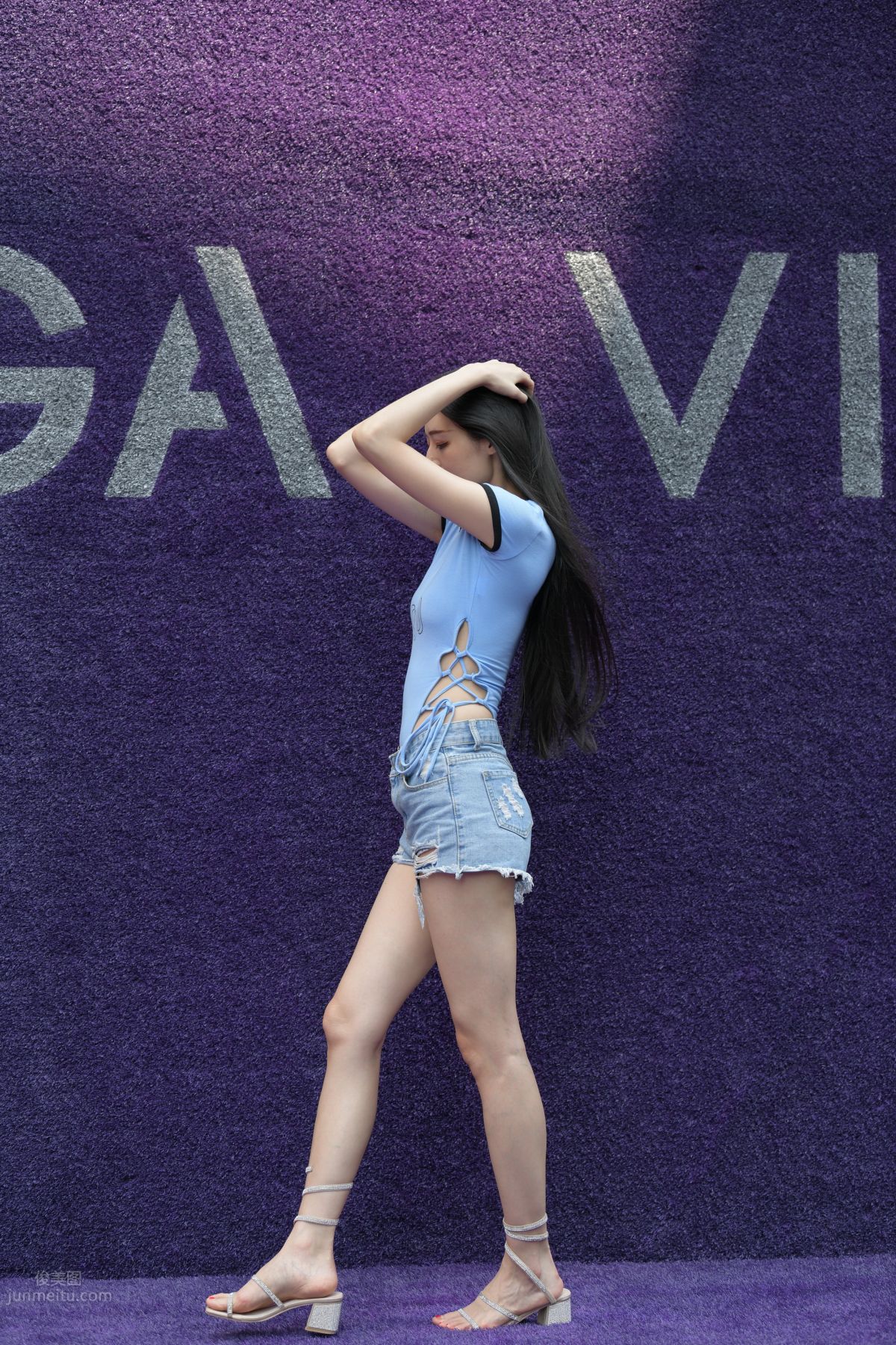 [Mojing Street] 149 Blue Denim Hot Pants Beauty photo 104
