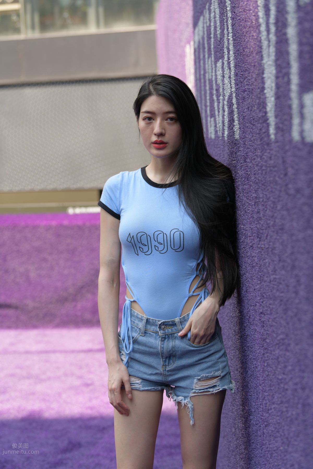 [Mojing Street] 149 Blue Denim Hot Pants Beauty photo 106