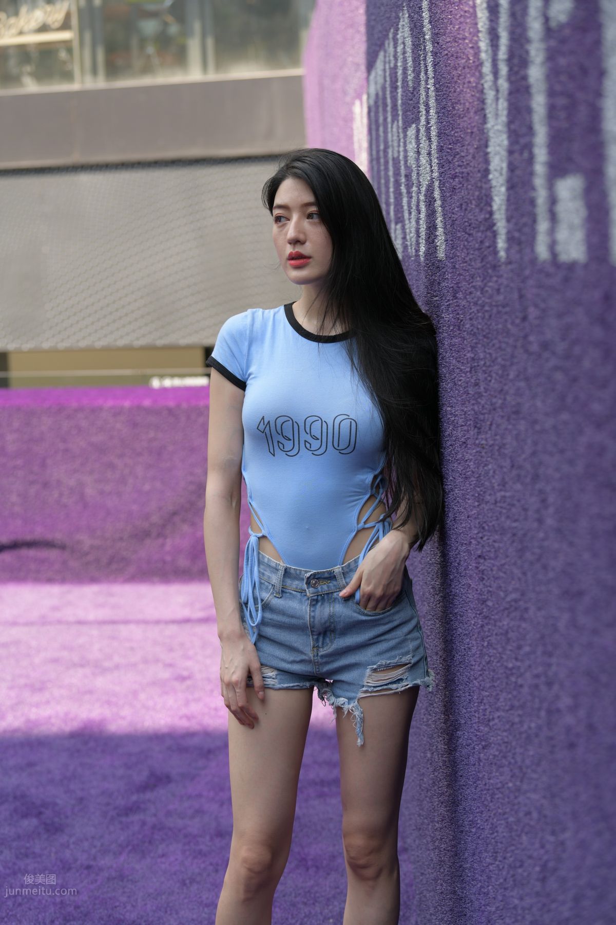 [Mojing Street] 149 Blue Denim Hot Pants Beauty photo 107