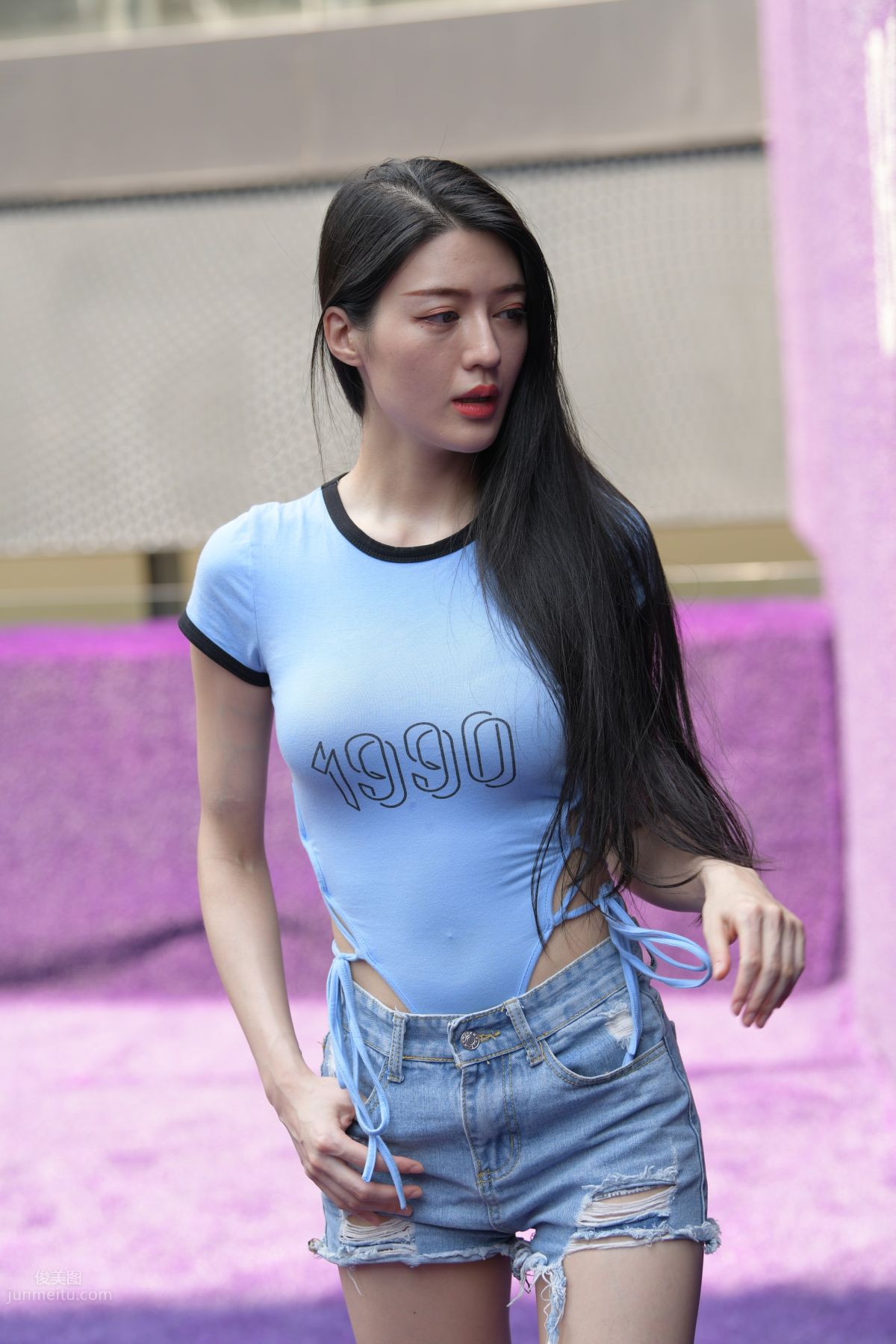 [Mojing Street] 149 Blue Denim Hot Pants Beauty photo 108