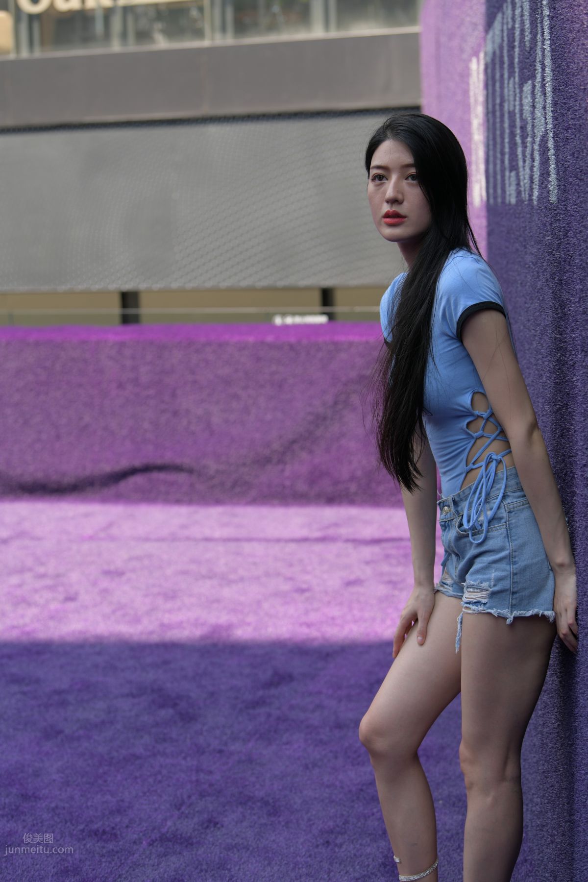 [Mojing Street] 149 Blue Denim Hot Pants Beauty photo 114