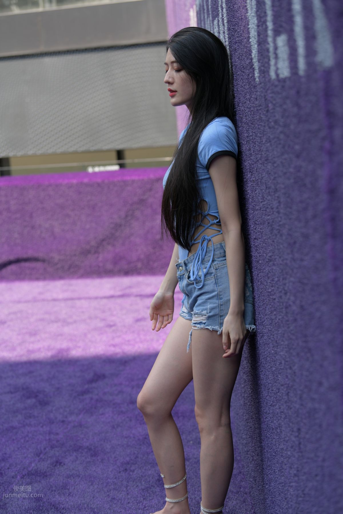 [Mojing Street] 149 Blue Denim Hot Pants Beauty photo 116