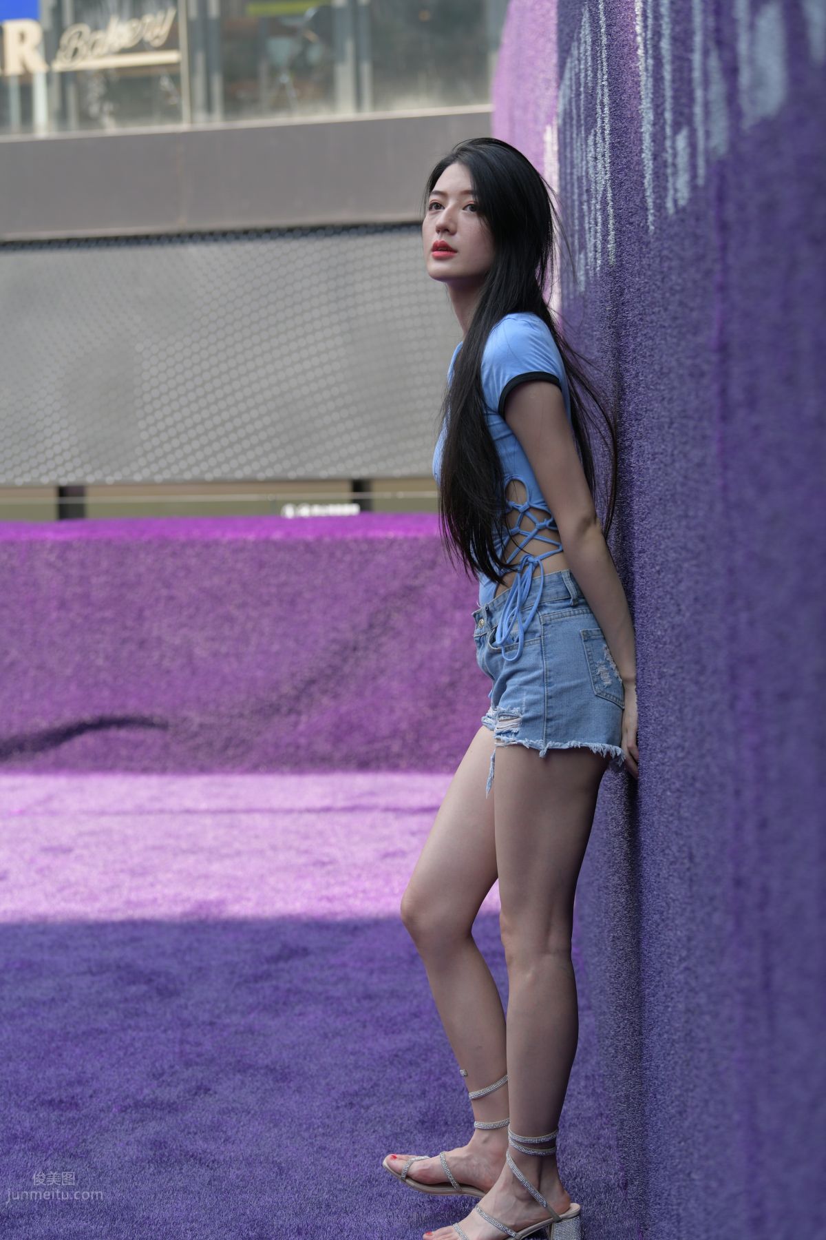 [Mojing Street] 149 Blue Denim Hot Pants Beauty photo 117