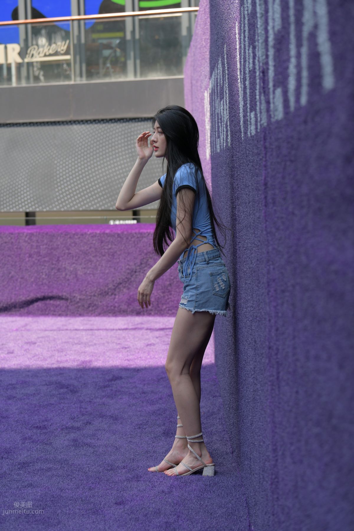 [Mojing Street] 149 Blue Denim Hot Pants Beauty photo 122