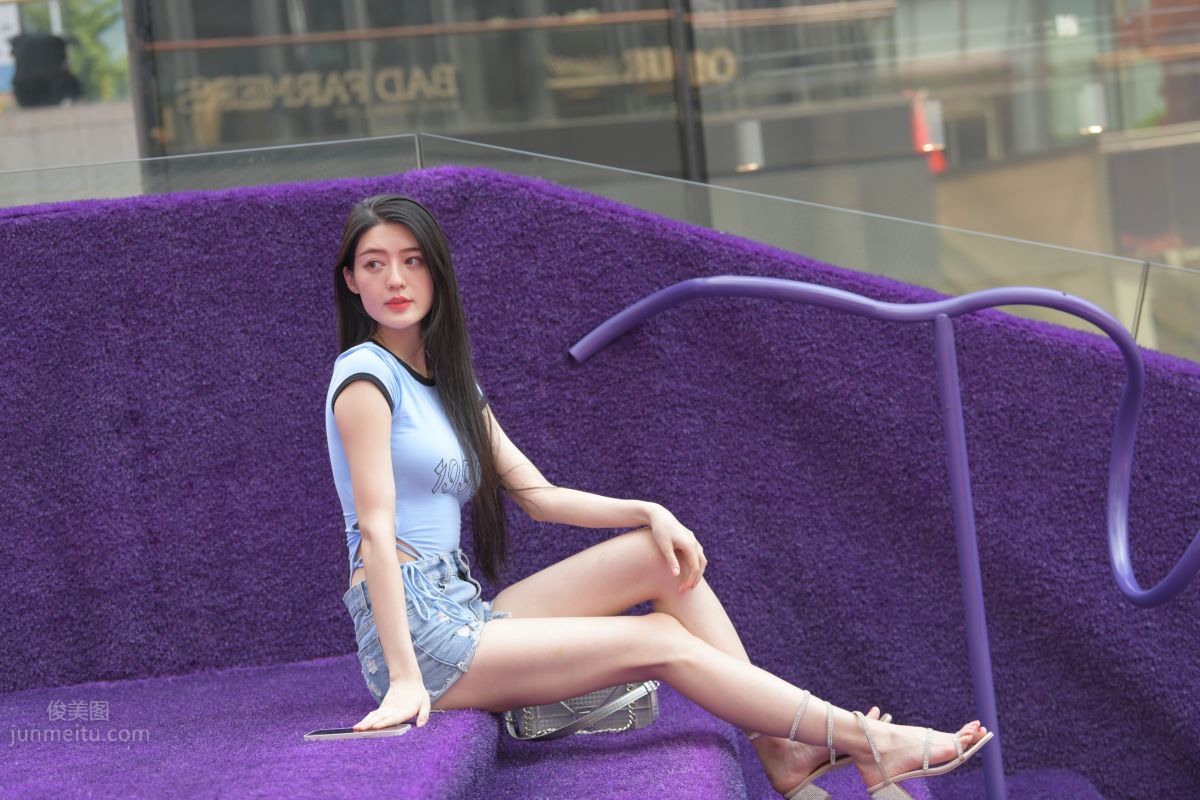 [Mojing Street] 149 Blue Denim Hot Pants Beauty photo 134