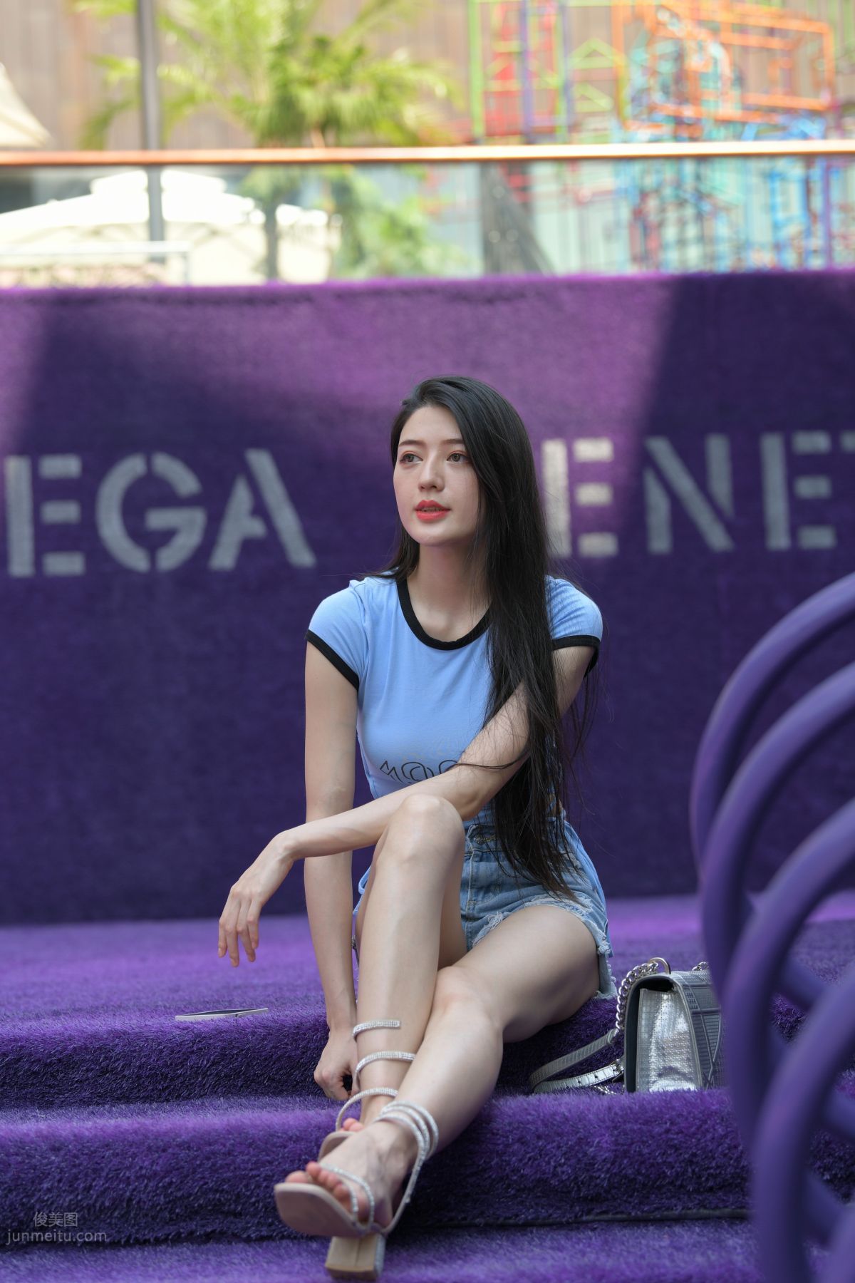 [Mojing Street] 149 Blue Denim Hot Pants Beauty photo 163