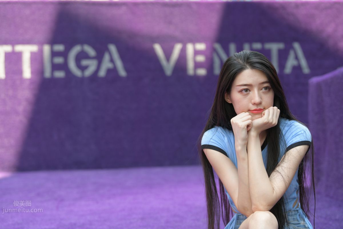 [Mojing Street] 149 Blue Denim Hot Pants Beauty photo 171