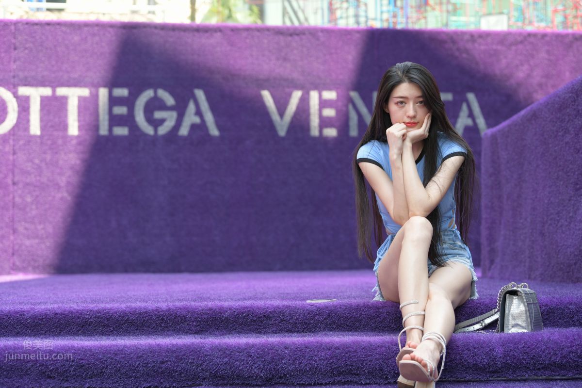 [Mojing Street] 149 Blue Denim Hot Pants Beauty photo 173