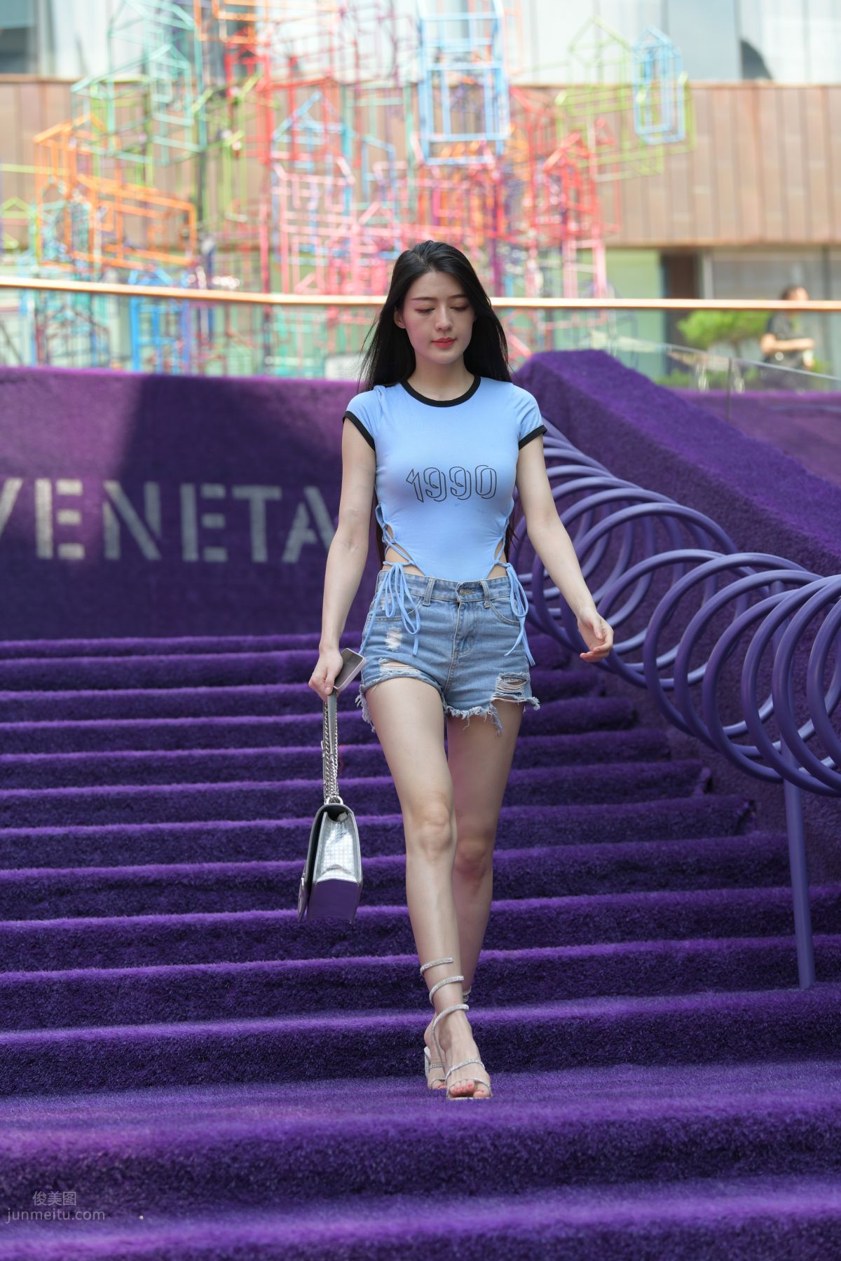 [Mojing Street] 149 Blue Denim Hot Pants Beauty photo 186