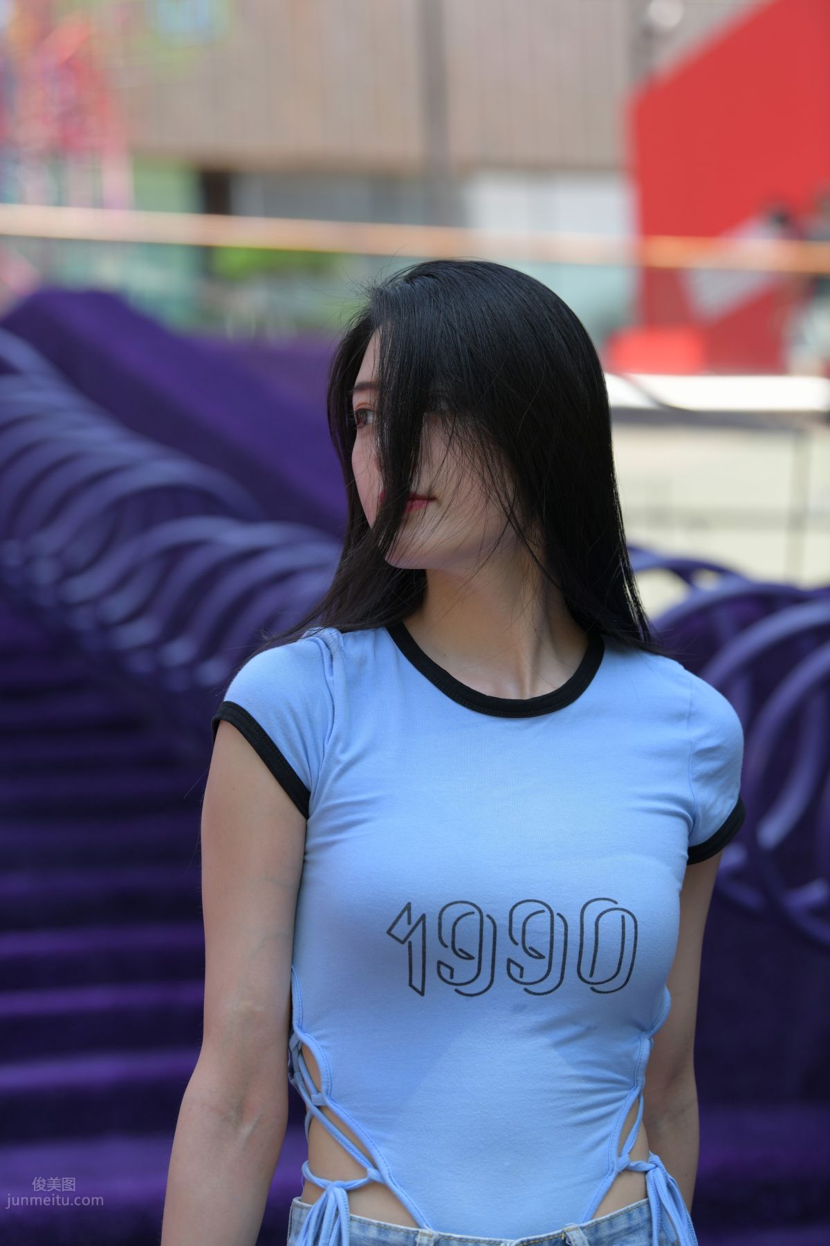 [Mojing Street] 149 Blue Denim Hot Pants Beauty photo 200