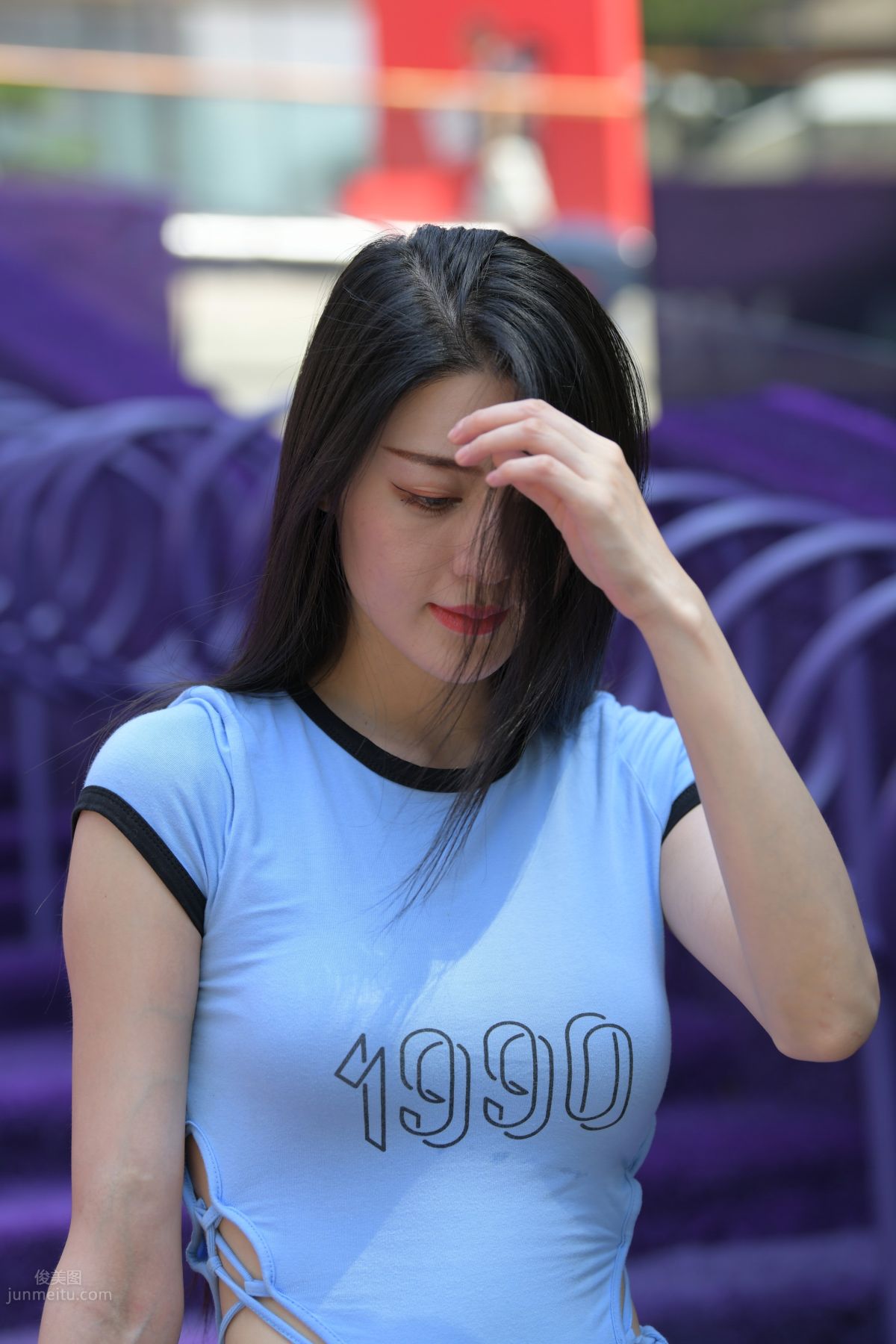 [Mojing Street] 149 Blue Denim Hot Pants Beauty photo 201
