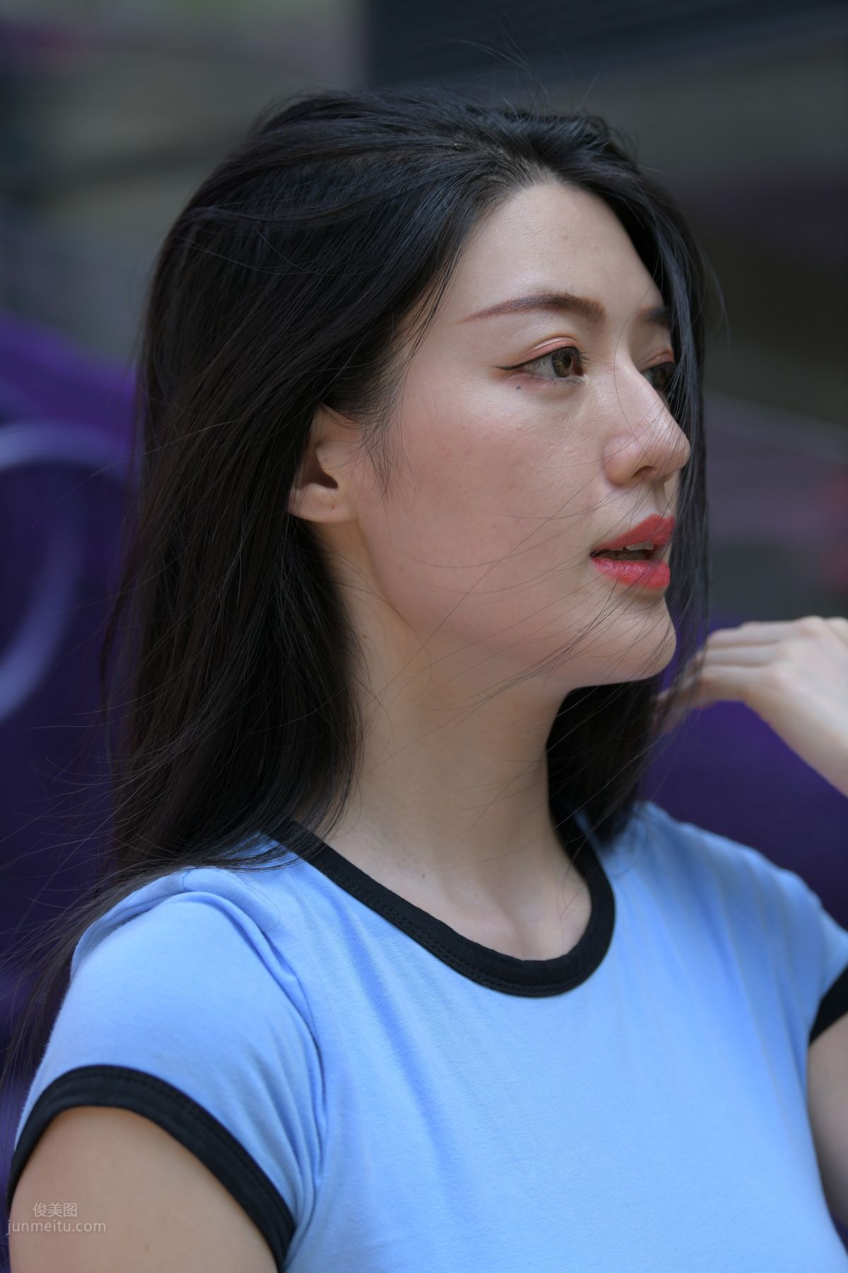 [Mojing Street] 149 Blue Denim Hot Pants Beauty photo 205