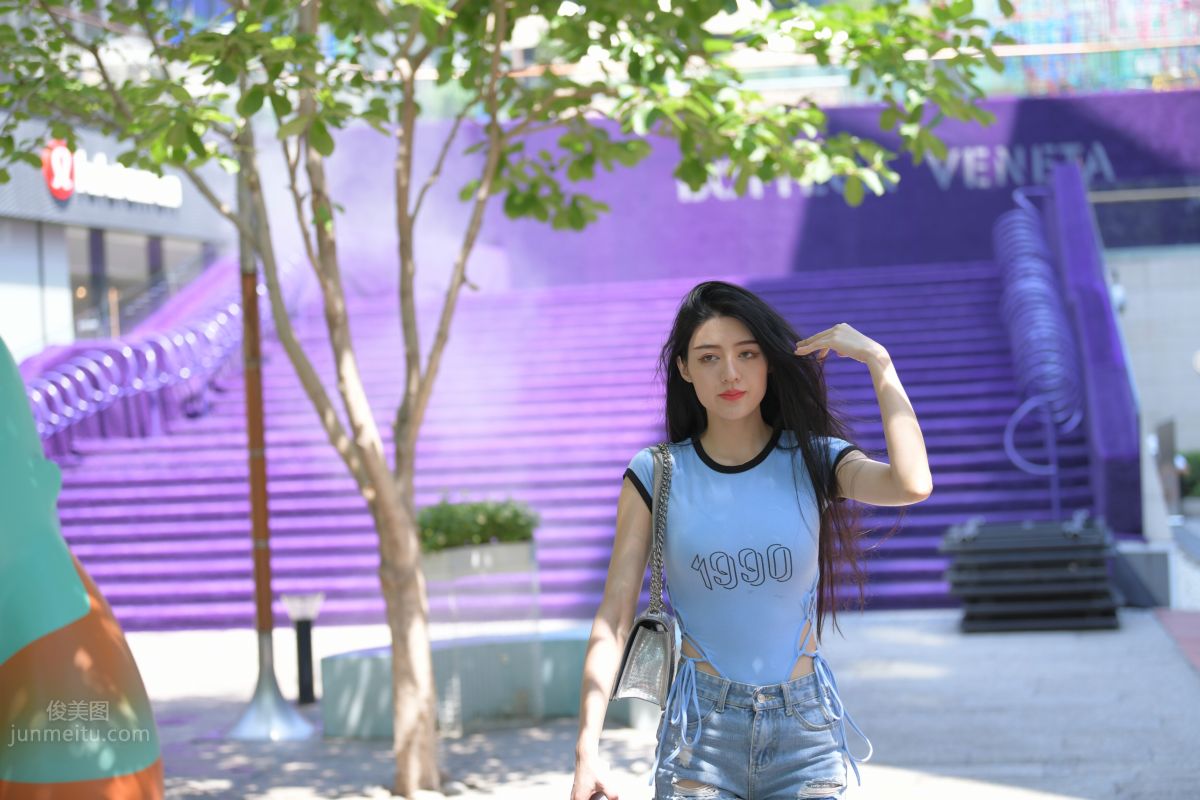 [Mojing Street] 149 Blue Denim Hot Pants Beauty photo 206
