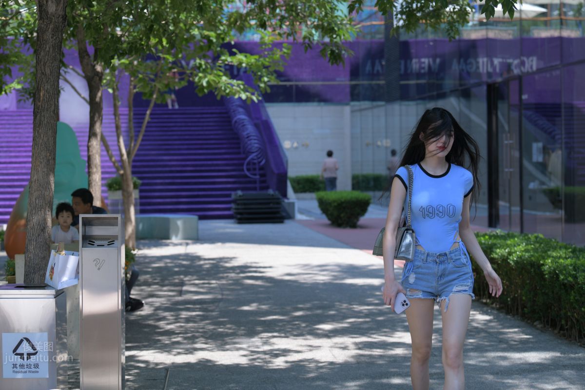 [Mojing Street] 149 Blue Denim Hot Pants Beauty photo 210