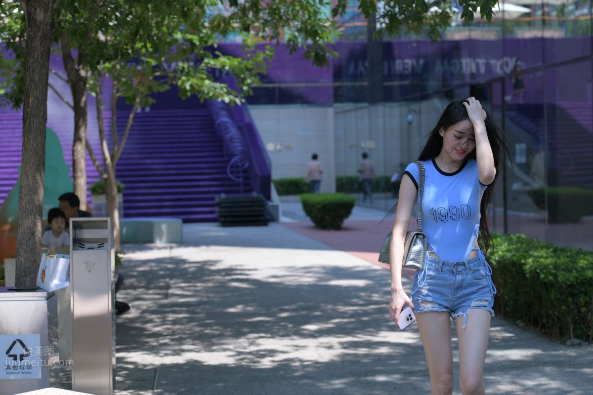 [Mojing Street] 149 Blue Denim Hot Pants Beauty photo 211