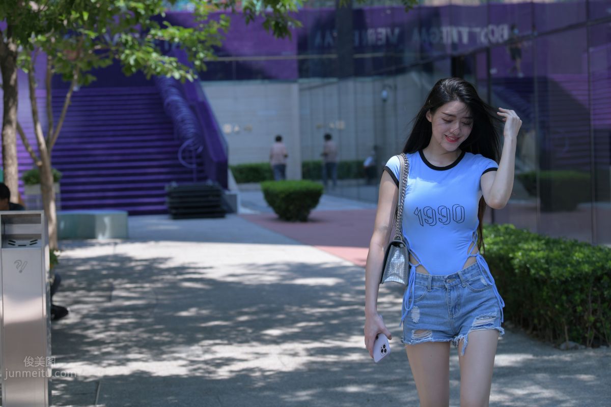 [Mojing Street] 149 Blue Denim Hot Pants Beauty photo 212
