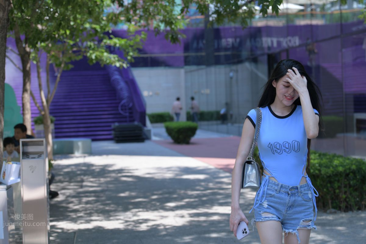 [Mojing Street] 149 Blue Denim Hot Pants Beauty photo 214