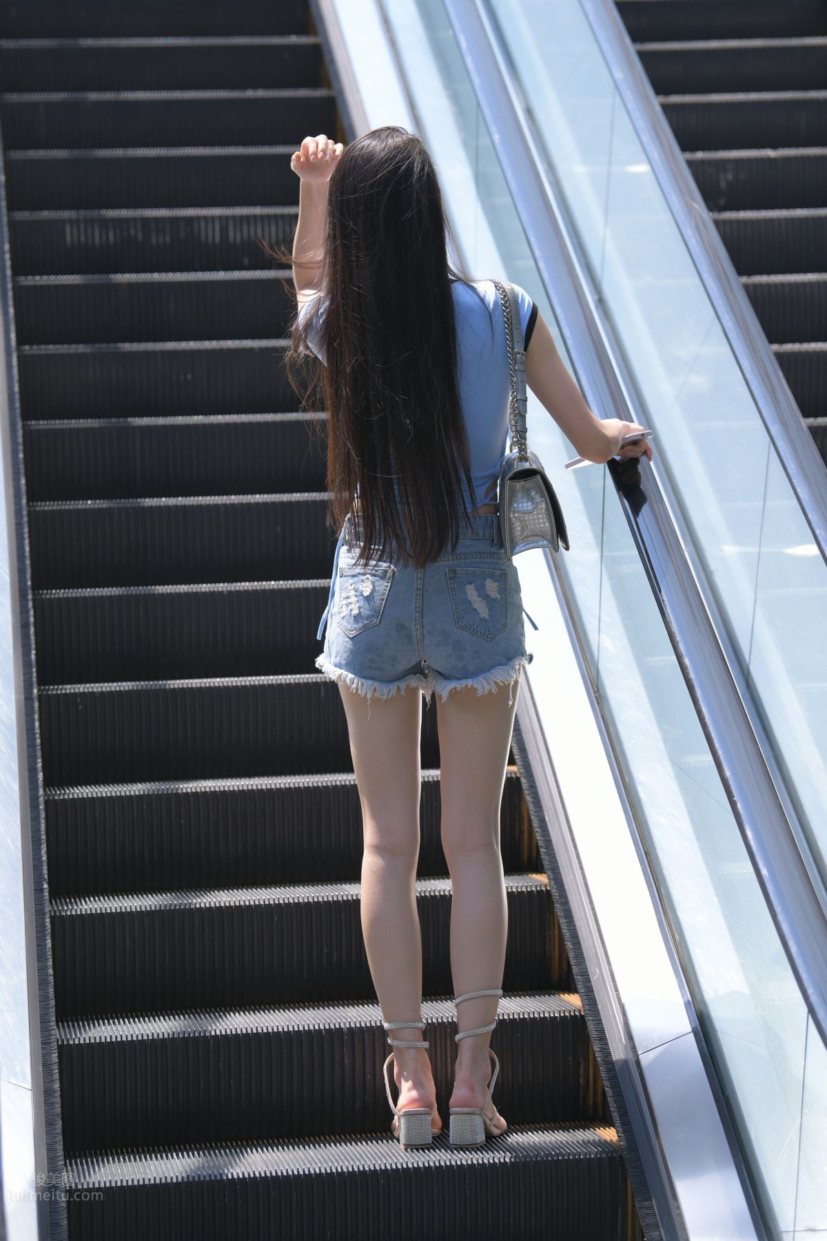 [Mojing Street] 149 Blue Denim Hot Pants Beauty photo 217