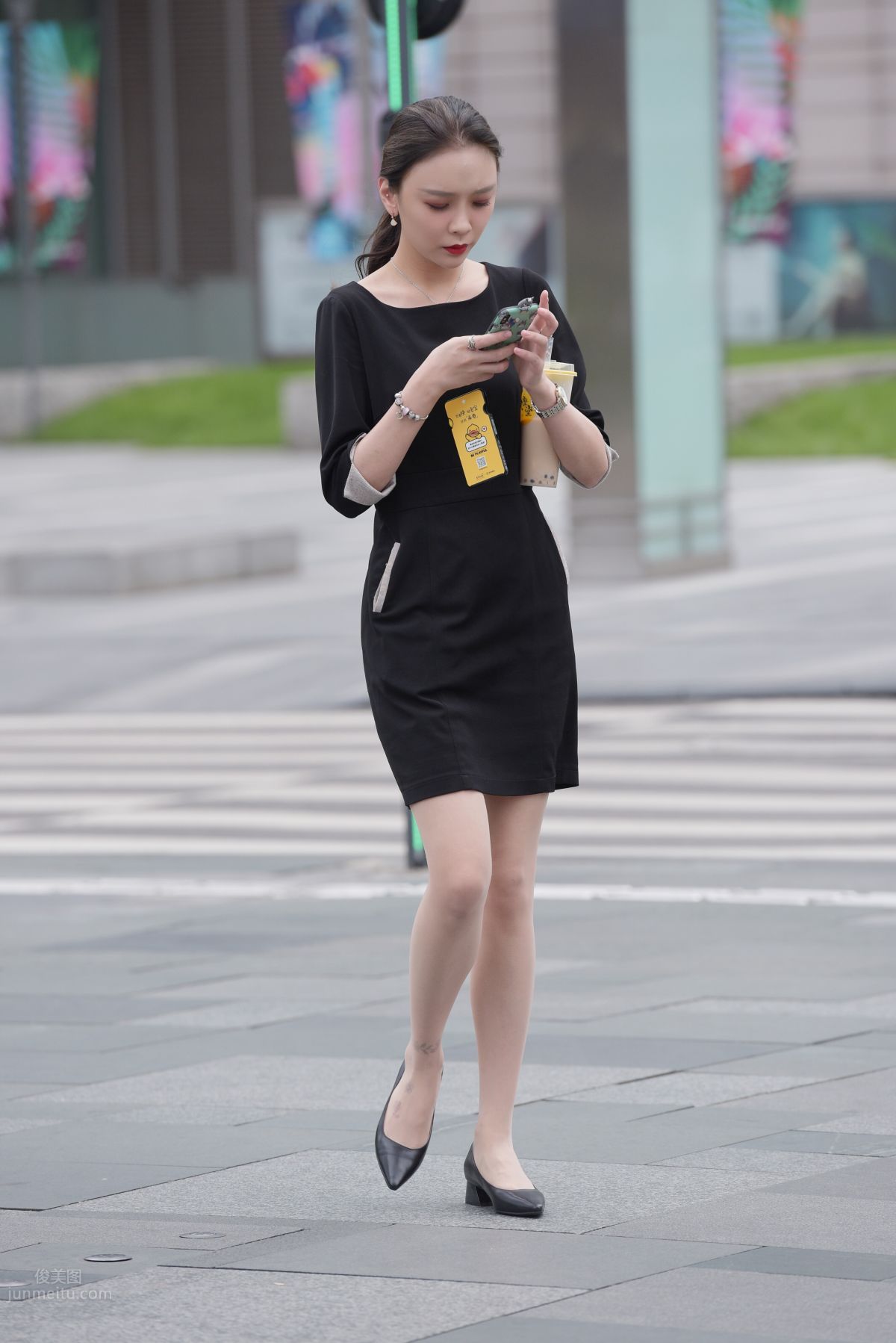 Mojing Street NO.163 Street Snap Black Dress Girl photo 17